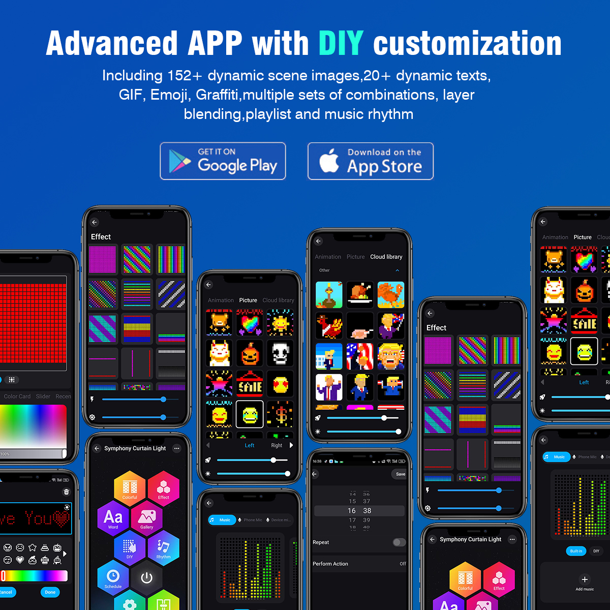 HCP039 DIY皮线窗帘灯串